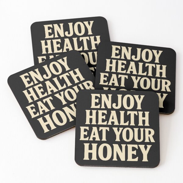 Item preview, Enjoy Health Eat Your Honey – Minimalist Vintage Typography Design designed and sold by ALITOPRINCE.