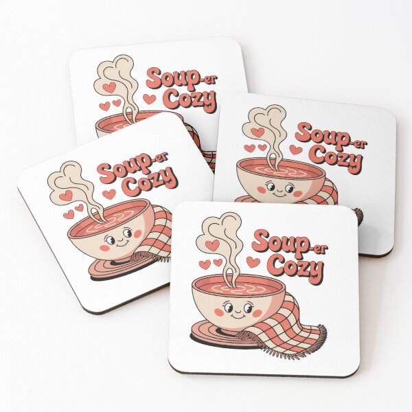 Item preview, Soup-er Cozy – Cute Retro Soup Bowl Pun Design designed and sold by EpicMediaShop.