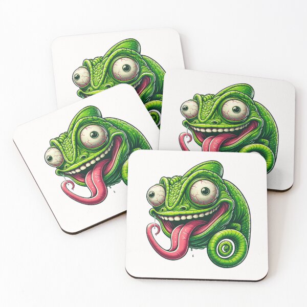 Item preview, Funny Chameleon with Exaggerated Features designed and sold by latelierdechris.