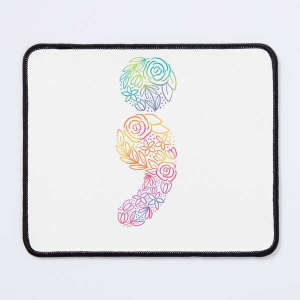 Item preview, Floral semi colon designed and sold by Sweetvoilet.
