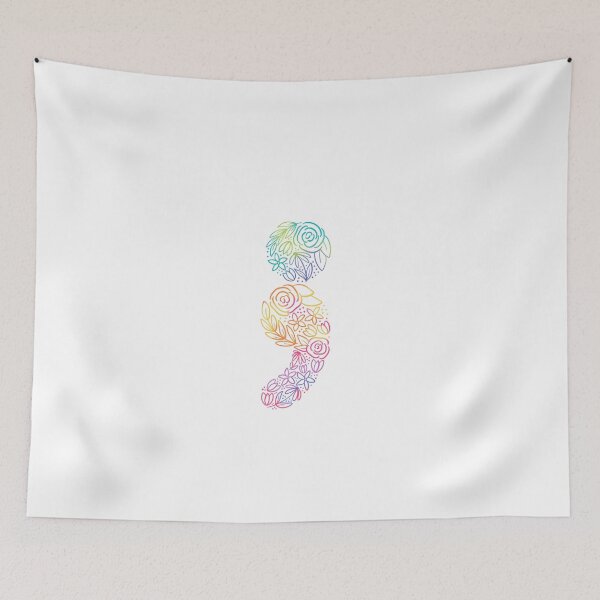 Item preview, Floral semi colon designed and sold by Sweetvoilet.