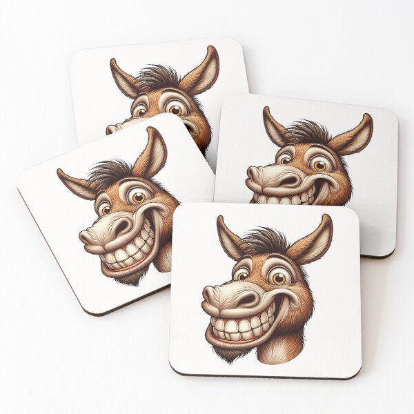 Item preview, Funny Donkey with Exaggerated Features and Playful Expression designed and sold by latelierdechris.