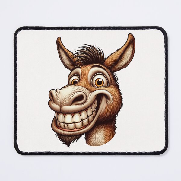 Item preview, Funny Donkey with Exaggerated Features and Playful Expression designed and sold by latelierdechris.