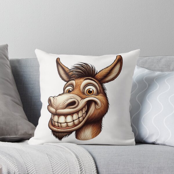 Item preview, Funny Donkey with Exaggerated Features and Playful Expression designed and sold by latelierdechris.