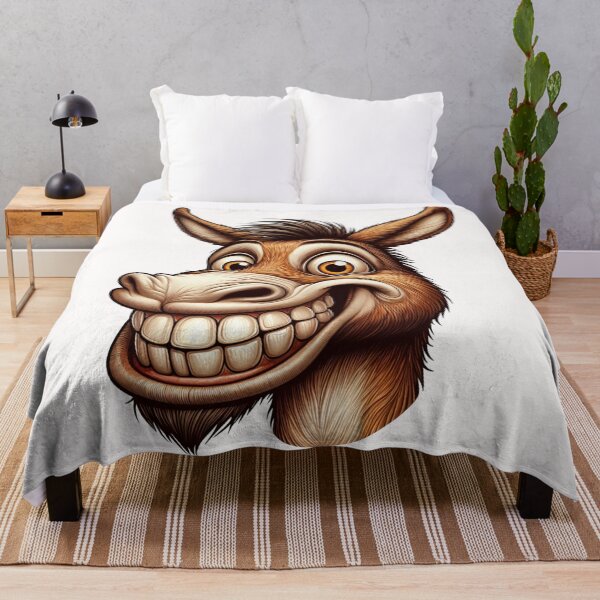 Item preview, Funny Donkey with Exaggerated Features and Playful Expression designed and sold by latelierdechris.