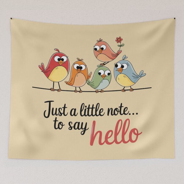 Item preview, birds - just a little note to say hello designed and sold by 123ks.