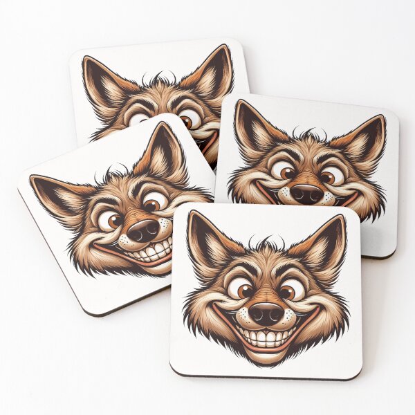 Item preview, Funny Coyote with Bright Eyes and Mischievous Grin designed and sold by latelierdechris.