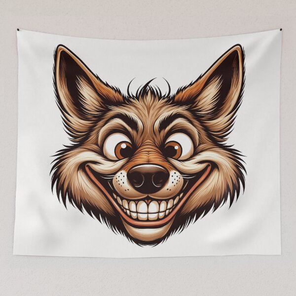 Item preview, Funny Coyote with Bright Eyes and Mischievous Grin designed and sold by latelierdechris.