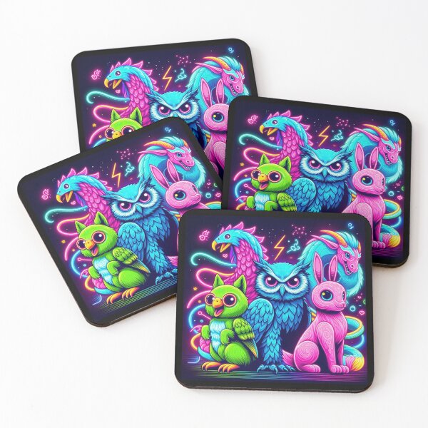 Item preview, Fusion Frenzy - Neon Animal Party | Funny Hybrid Creature Art | Fun Gift for Gamers and Animal Lovers designed and sold by WakeUpYourBrain.
