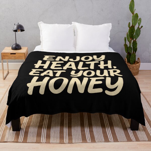 Item preview, Enjoy Health Eat Your Honey – Handwritten Rustic Typography Design designed and sold by ALITOPRINCE.