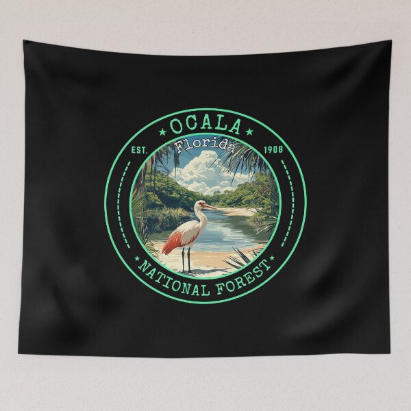 Item preview, Ocala National Forest in Florida, USA Vintage Travel Art Emblem designed and sold by MaateoDesign.