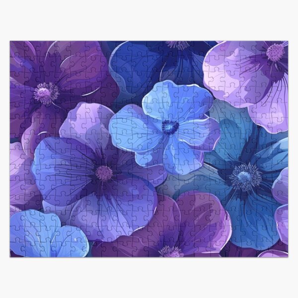 Artikel-Vorschau von Nahtloses Muster mit rosa und blauen Neonblumen – Cottagecore, designt und verkauft von cocomelon28.