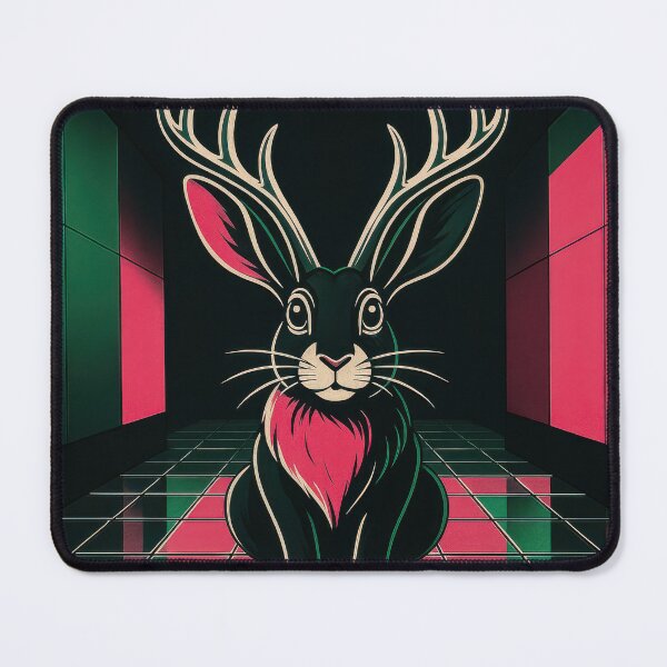 Item preview, Jackalope in Pink and Black designed and sold by HabitableMoons.
