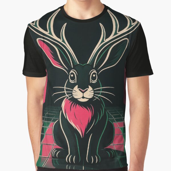Item preview, Jackalope in Pink and Black designed and sold by HabitableMoons.