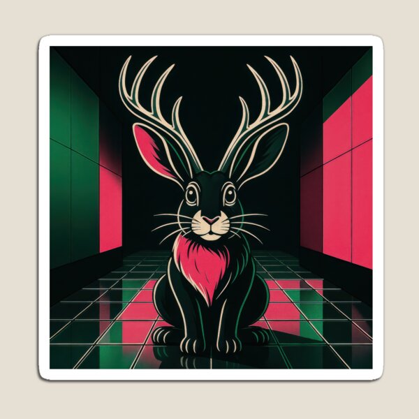 Item preview, Jackalope in Pink and Black designed and sold by HabitableMoons.