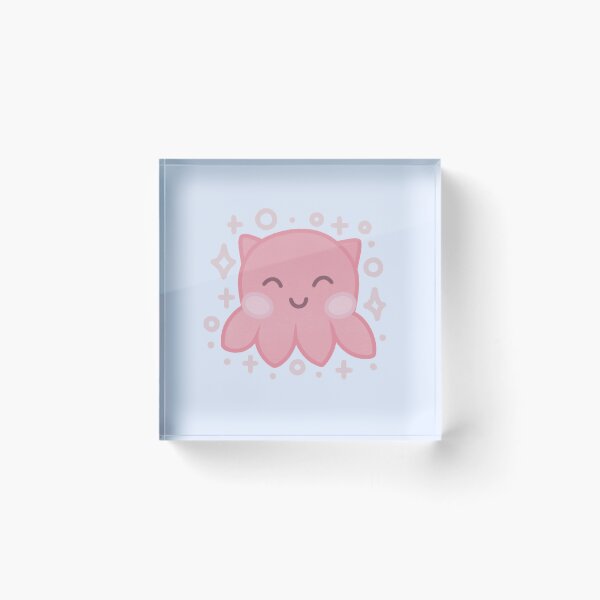 Item preview, tiny cute pink umbrella octopus with sparkles designed and sold by winterpumpkin.