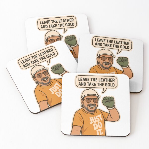 Item preview,  Leave the Leather, Take the Gold – Trucker Life Sticker USA Style ?? designed and sold by Artistic canvas store.
