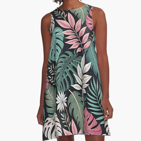 Item preview, Exotic Nature Pattern with Tropical Leaves designed and sold by AOCollections.