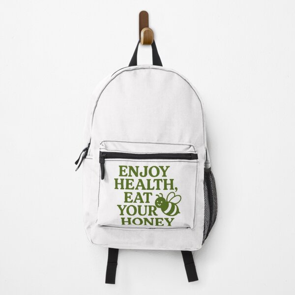 Item preview, Enjoy Health Eat Your Honey – Green Bee Vintage Quote Design designed and sold by ALITOPRINCE.