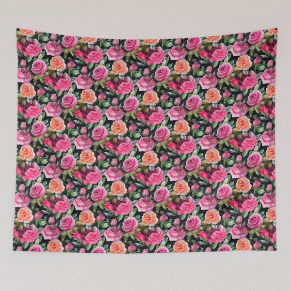 Item preview, Blooming Roses Pink and Orange designed and sold by SilverPegasus.
