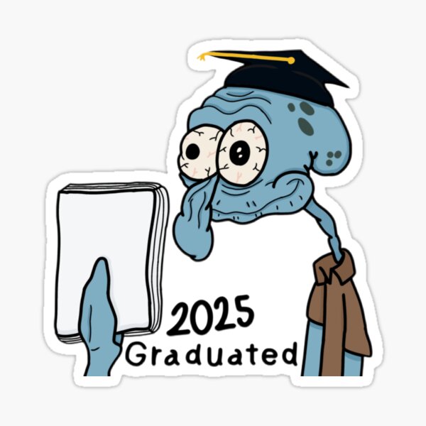 Item preview, 2025 graduated, squid holding homework designed and sold by Artistkhg.