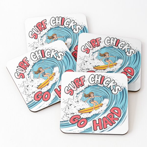 Item preview, SURF CHICKS GO HARD designed and sold by JackFreestone.