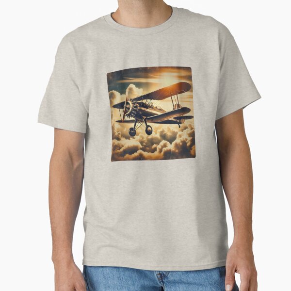 Vista previa del artículo con la obra «Sky High Classic: Aventura en avión retro», diseñado y vendido por Mi&Nel&Bu.