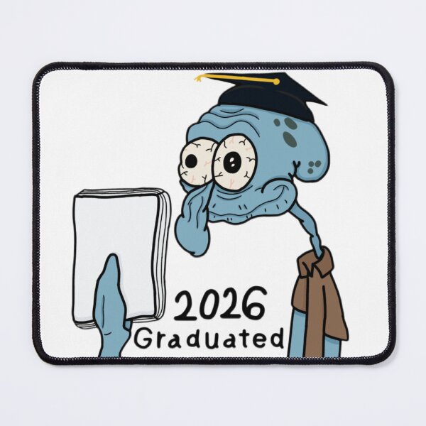 Item preview, 2026 graduated, squid holding homework designed and sold by Artistkhg.
