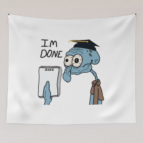 Item preview, 2026 graduated, squid holding homework designed and sold by Artistkhg.