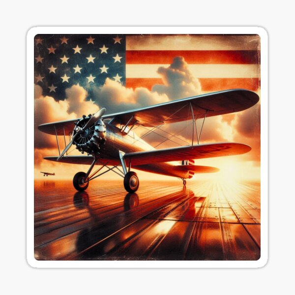 Item preview, Stars and Stripes Biplane - American Aviation designed and sold by Mi&Nel&Bu.