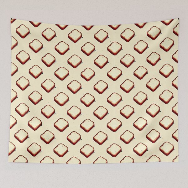 Item preview, Cute Cartoon Bread Slice Pattern – Fun Breakfast Food Design on Beige designed and sold by UniqueDesign751.