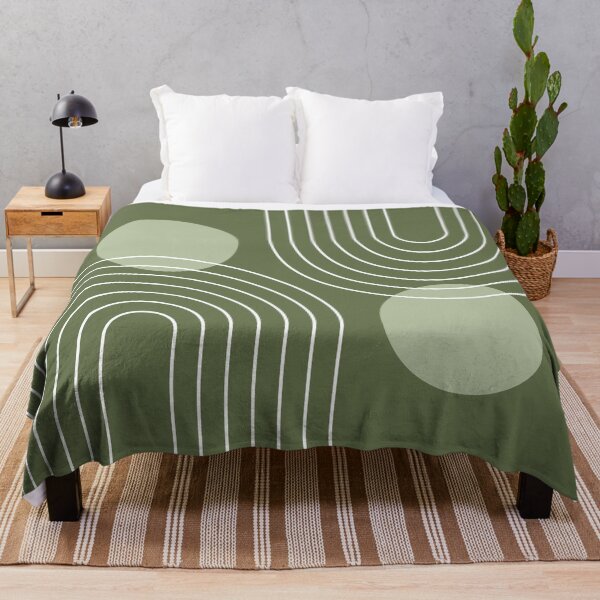 Item preview, Mid Century Modern Geometric c24 in Sage Green (Rainbow and Sun Abstract) designed and sold by nineFlorals.