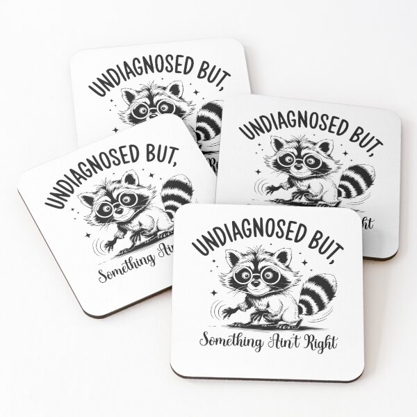 Item preview, Funny Raccoon Undiagnosed But Something Ain't Right, ABA Therapist, Speech Therapy, BCBA, Funny Mental Health, RBT, AAC designed and sold by behindthefacts.