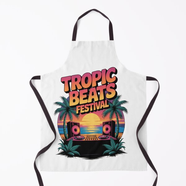 Artikelvorschau, Tropic Beats Festival – DJ-Party-Design bei Sonnenuntergang entworfen und verkauft von EpicMediaShop.