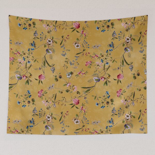 Item preview, William Kilburn - Grandmillennial Wildflower And Roses Garden  - Gold  designed and sold by UtArt.