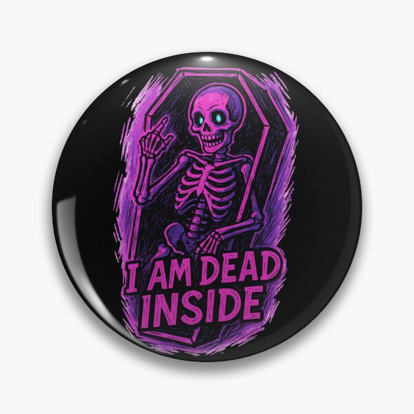 Item preview, I Am Dead Inside Neon Skeleton designed and sold by TomFrontierArt.