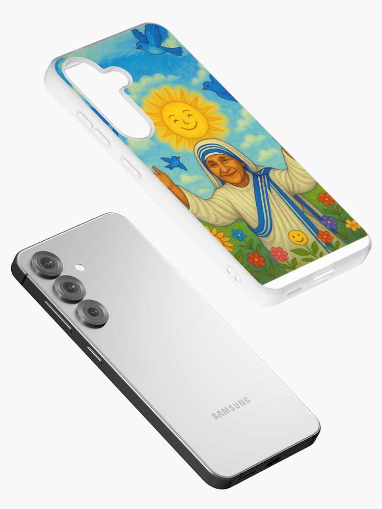 Thumbnail 2 of 4, Samsung Galaxy Phone Case, Peace Begins with a Smile designed and sold by phatpuppyart.
