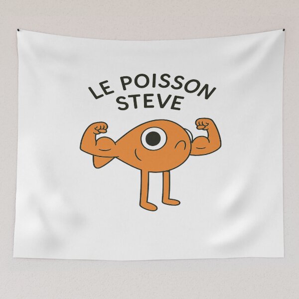 Item preview, Le Poisson Steve Fish Cute Funny designed and sold by Shaun-Arts.