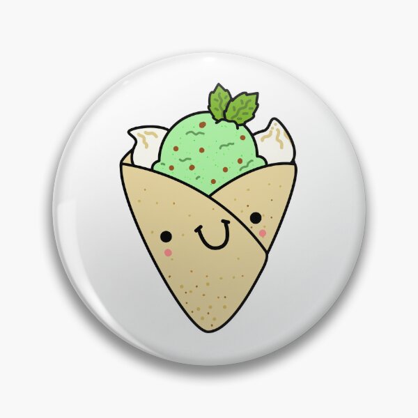 Item preview, Kawaii Mint Chocolate Chip Ice Cream Crepe designed and sold by kawaiilife.
