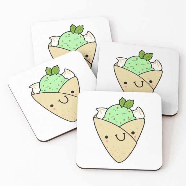 Item preview, Kawaii Mint Chocolate Chip Ice Cream Crepe designed and sold by kawaiilife.