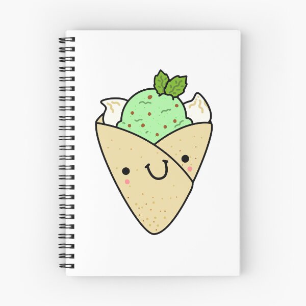 Item preview, Kawaii Mint Chocolate Chip Ice Cream Crepe designed and sold by kawaiilife.