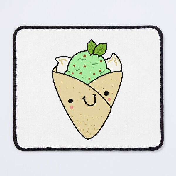 Item preview, Kawaii Mint Chocolate Chip Ice Cream Crepe designed and sold by kawaiilife.