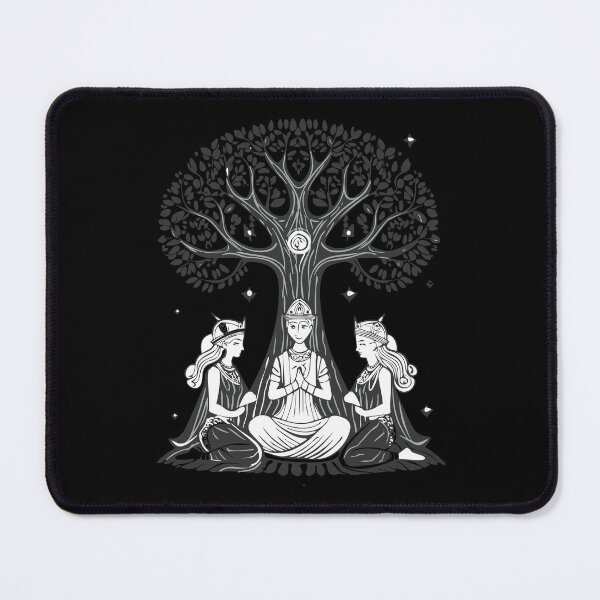 Item preview, Three goddesses - nornir (Norns) - known as Urd (Urdr), Verdandi, and Skuld, who weave the threads of fate and tend to the world tree, Yggdrasill, ensuring it stays alive at the center of the cosmos designed and sold by Danler.