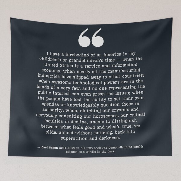 Item preview, Carl Sagan Warning designed and sold by HowToCanadian.