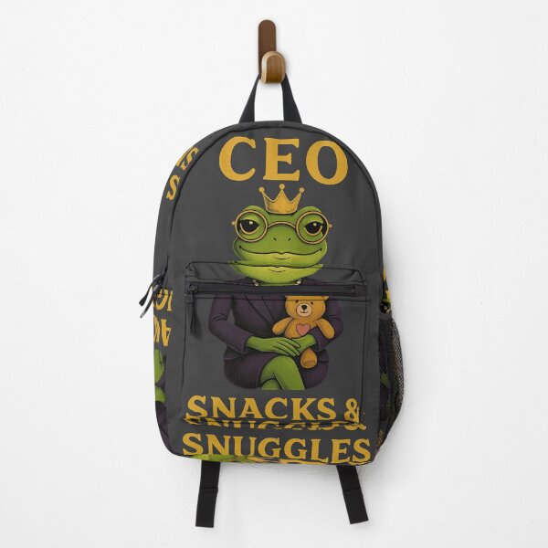 Item preview, CEO of Snacks & Snuggles – Whimsical Frog Mom Cartoon  designed and sold by Void & Valor.
