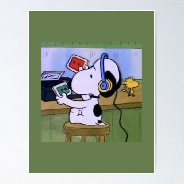 Item preview, Snoopy listening to Music designed and sold by marsuncharted.