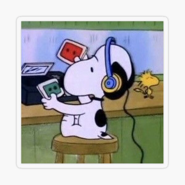 Item preview, Snoopy listening to Music designed and sold by marsuncharted.