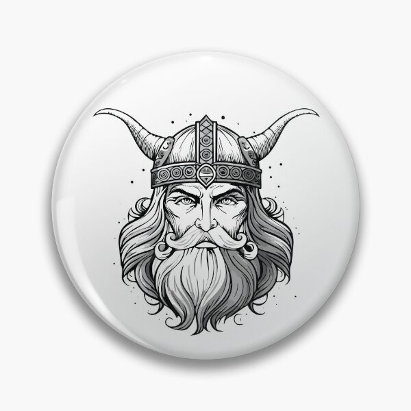 Item preview, Black and white portrait of God Odin - Norse Mythology Art Antique Style, Odin, Norse God of Wisdom, A majestic illustration of Odin, the chief god in Norse mythology, depicted with his long beard designed and sold by Danler.