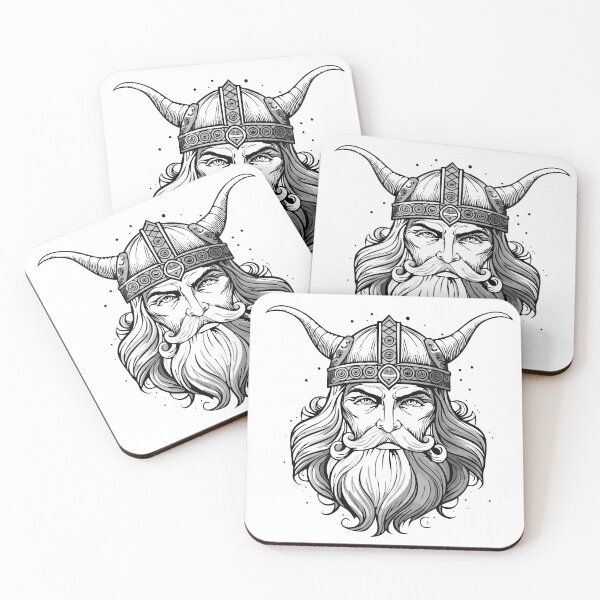 Item preview, Black and white portrait of God Odin - Norse Mythology Art Antique Style, Odin, Norse God of Wisdom, A majestic illustration of Odin, the chief god in Norse mythology, depicted with his long beard designed and sold by Danler.