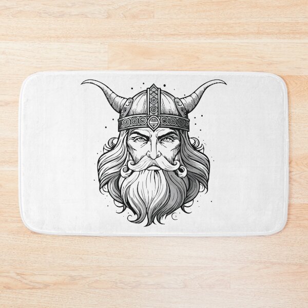 Item preview, Black and white portrait of God Odin - Norse Mythology Art Antique Style, Odin, Norse God of Wisdom, A majestic illustration of Odin, the chief god in Norse mythology, depicted with his long beard designed and sold by Danler.